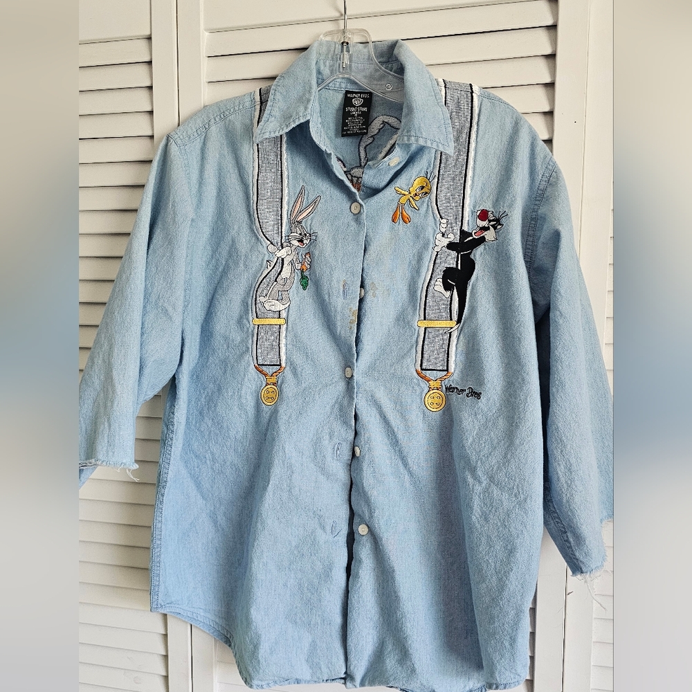 Looney Tunes Light Blue Denim Shirt